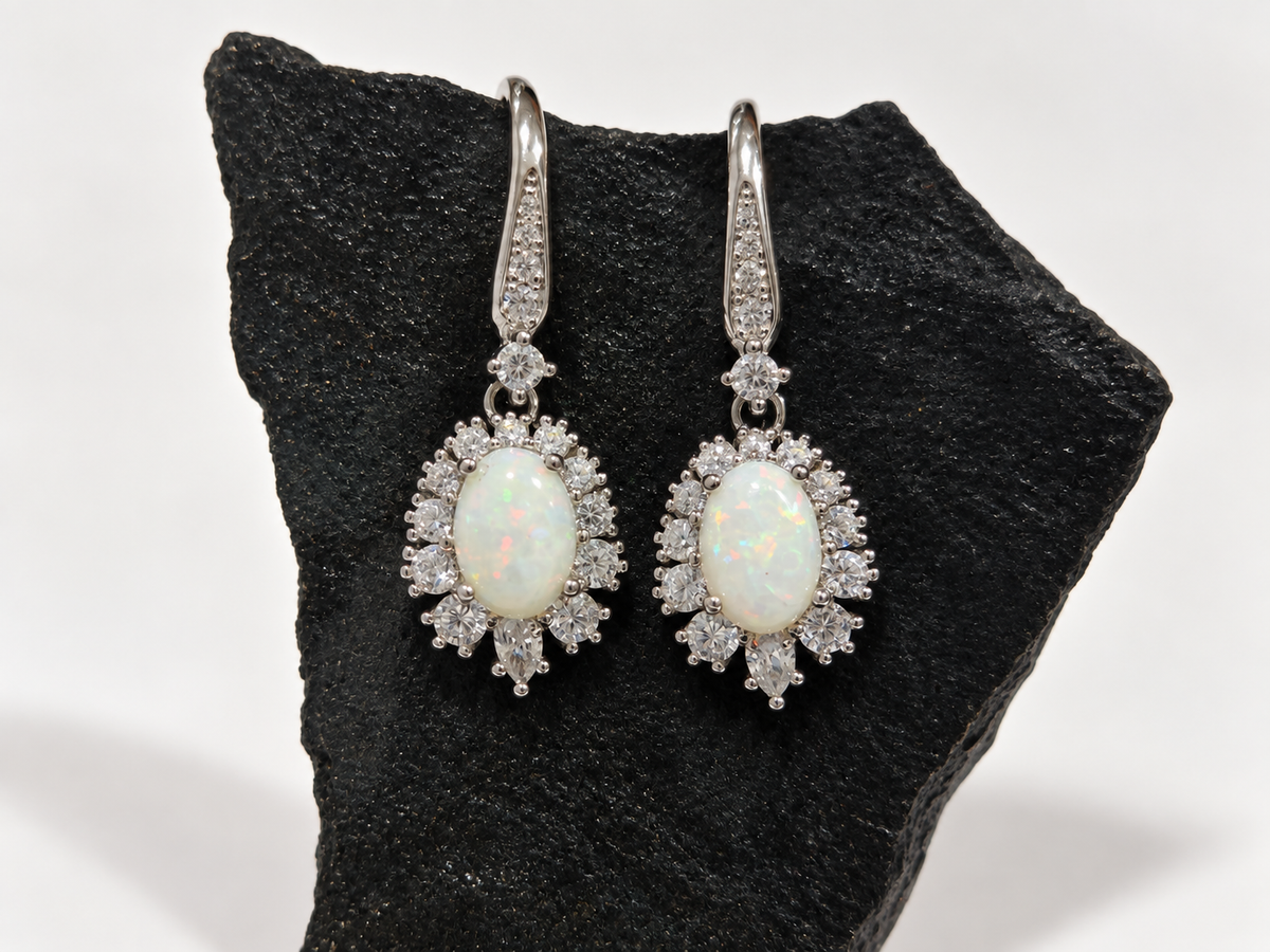 The Opaline – Solid Australian Opal Drop Earrings