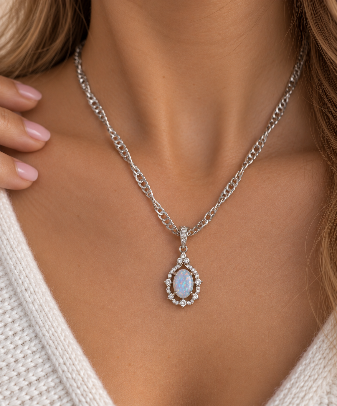 The Celeste - Australian Opal Statement Pendant