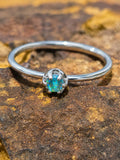 Ocean Ember – Australian Opal Sterling Silver Ring
