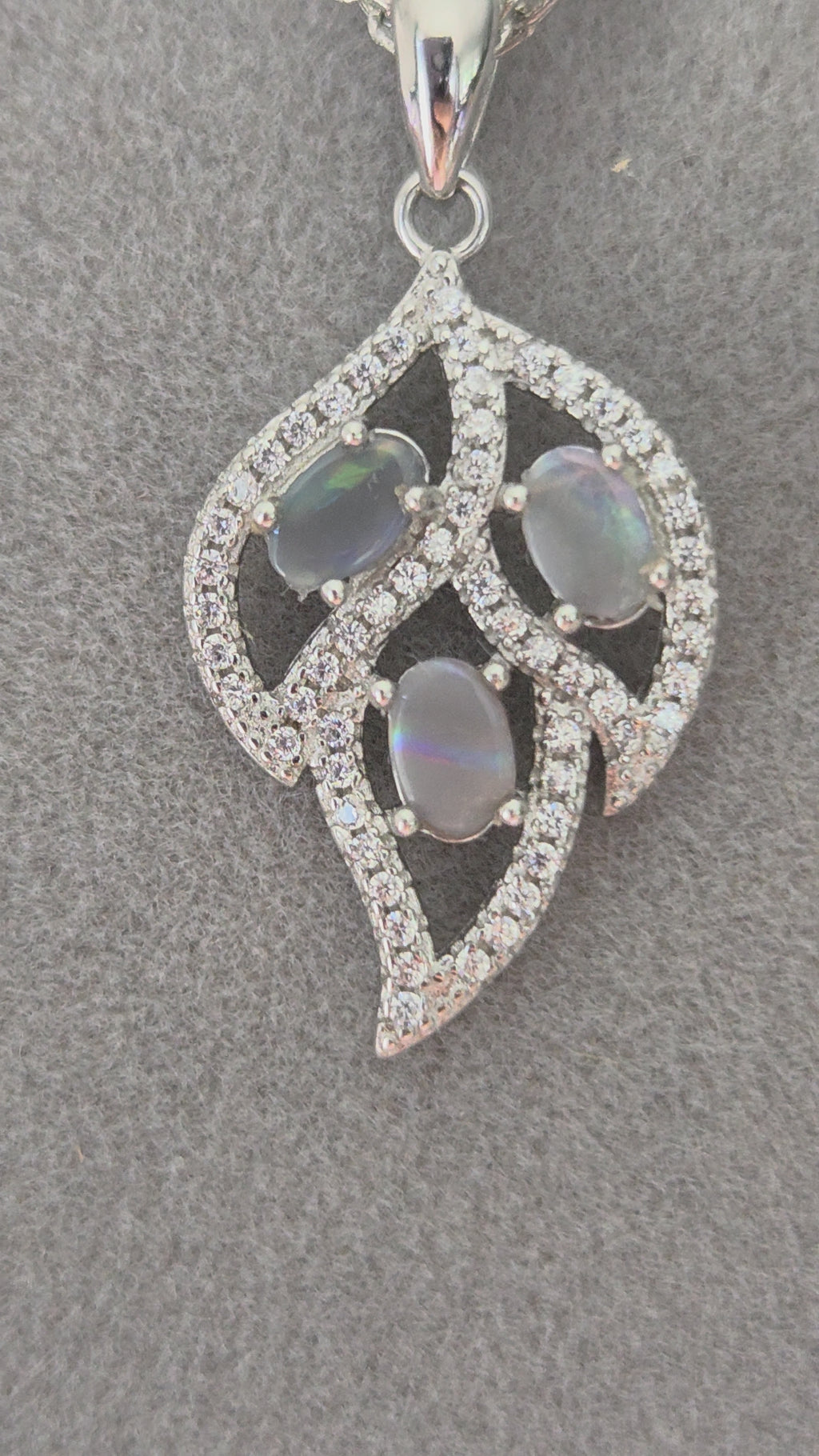 Nocturne - Black Mintabie Opal Trio Pendant